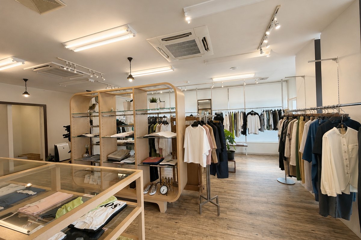 店内の様子。明るく落ち着いた売場